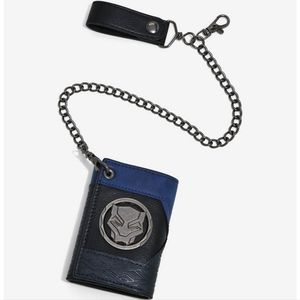 Wakanda Forever Logo Trifold Chain Wallet